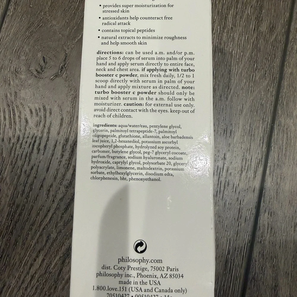 Philosophy when hope is not enough facial firming serum